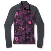 Жіноча функціональна футболка Smartwool W Classic Thermal Merino BL 1/4 ZB фіолетовий Purple Iris Floral