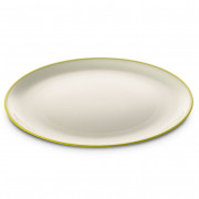 Тарілка Omada SANALIVING Dinner Plate 24xh2cm білий/зелений