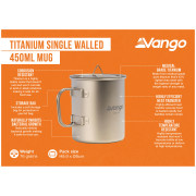 Кружка Vango Titanium Single Walled Mug 450ml