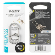 Допоміжний карабін Nite Ize G-series #2 срібний Stříbrná
