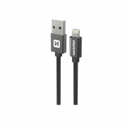 Кабель для зарядки і передачі даних Swissten Textile USB / Lightning 1,2 m чорний černá