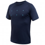 Чоловіча функціональна футболка Sensor Merino Blend Typo синій