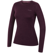 Жіноча футболка MOOA MerinoSilk 160 long темно-фіолетовий dark purple melange