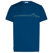 Чоловіча футболка Icebreaker Men Merino 150 Tech Lite SS Tee Range Stripes синій Atlantis