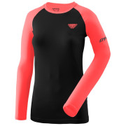 Жіноча функціональна футболка Dynafit Alpine Pro W L/S Tee чорний/помаранчевий 6A11 - ultra coral/0936