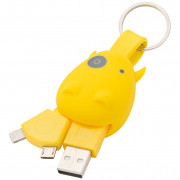 Munkees USB Klíčenka Smart Charger žlutá Yellow