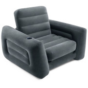 Надувне крісло Intex Pull-out Chair темно-сірий grey