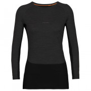 Жіноча функціональна футболка Icebreaker ZoneKnit™ 200 LS Crewe сірий/чорний