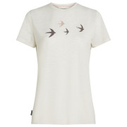 Жіноча футболка Icebreaker Women Merino 150 Tech Lite SS Tee Bird Transit білий Ecru HTHR