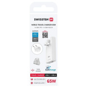 Адаптер Swissten World Travel Charger 65W GaN USB-C + USB-A