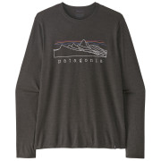 Чоловіча футболка Patagonia M's L/S Cap Cool Daily Shirt - Stratapeaks чорний Ink Black