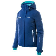 Dámská bunda Elbrus Lille wo´s modrá NAVY MELANGE/FLOWERS PRINT/VIRIDIAN GREEN