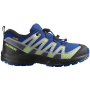 Дитячі черевики Salomon Xa Pro V8 Waterproof синій Nautical Blue / Black / Sharp Green