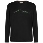 Чоловіча функціональна футболка Icebreaker Men Merino 150 Tech Lite LS Tee Rainer Ridge чорний Black