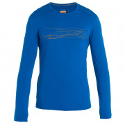 Чоловіча футболка Icebreaker M 200 Oasis LS Crewe Ski Stripes синій