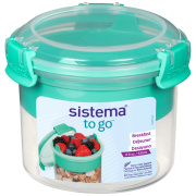 Контейнер для перекусу Sistema To Go Dóza na snídani s miskou a lžičkou 530 ml зелений