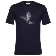 Чоловіча футболка Icebreaker Tech Lite II SS Tee Skiing Yeti темно-синій