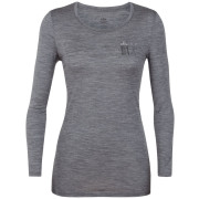 Жіноча футболка Icebreaker Women`s Tech Lite LS Low Crewe сірий GritstoneHthr