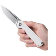 Складаний ніж Acta non verba Z200 BB, Stonewash/Plain Edge, G10 білий white