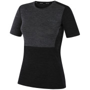 Жіноча футболка MOOA MerinoSilk Block 160 short чорний black melange