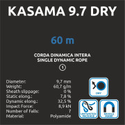 Альпіністська мотузка Camp Kasama 9.7 Dry - 60m