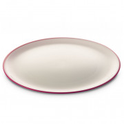 Тарілка Omada SANALIVING Dinner Plate 24xh2cm білий/червоний