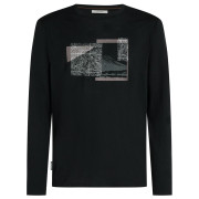 Чоловіча футболка Icebreaker Men Merino 150 Tech Lite LS Tee Peak Balance чорний Black