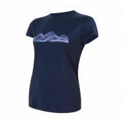 Жіноча функціональна футболка Sensor Merino Active Pt Mountains Deep Blue синій