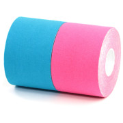 Стрічка для тейпування BronVit Sport Kinesio Tape set синій/рожевий