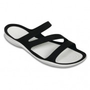 Шльопанці жіночі Crocs Swiftwater Sandal W чорний/білий