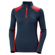 Жіноча функціональна футболка Helly Hansen W Lifa Merino Midw 1/2 Zip темно-синій