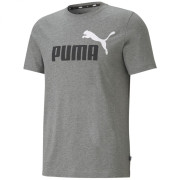 Чоловіча футболка Puma ESS+ 2 Col Logo Tee сірий gray