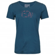 Жіноча футболка Ortovox 120 Cool Tec Leaf Logo Ts W темно-синій