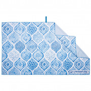 Швидковисихаючий рушник LifeVenture Printed SoftFibre Trek Towel синій/сірий