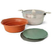 Набір посуду Sea to Summit Detour Essentials Camp Kitchen Kit 4 Piece срібний/зелений