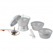 Набір посуду і пальника Easy Camp Storm Cooker & Stove set срібний