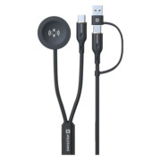 Кабель для зарядки і передачі даних Swissten Wireless magnetic charging cable 2in1 for Samsung Watch + USB-C 1,2 m