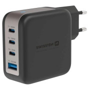 Адаптер Swissten GaN Travel Charger 100W 3X USB-C PD + USB-A