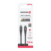 Кабель для зарядки і передачі даних Swissten Aramid Reinforced USB-C/Lightning 1,5 m