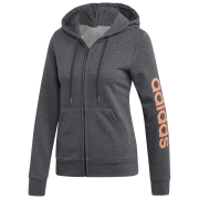 Dámská mikina Adidas Essentials Linear FZ HD tmavě šedá