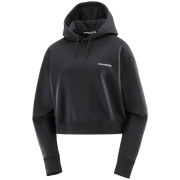Жіноча толстовка Salomon Short Hoodie чорний Deep Black