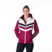 Жіноча гірськолижна куртка Northfinder Doris білий/фіолетовий