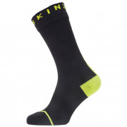 Nepromokavé ponožky Sealskinz WP All Weather Mid Hydrostop černá Black/Neon Yellow