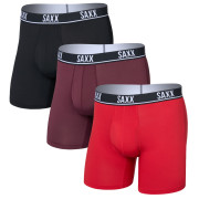 Чоловічі боксери Saxx Essential Perform Mesh Boxer Brf Fly 3Pk червоний classic red/maroon/black