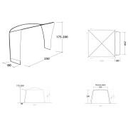 Роз'єм для намету Outwell Fastlane 300 Vehicle Connector with door