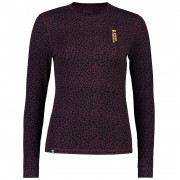 Жіноча функціональна футболка Mons Royale Cascade Merino Flex 200 Ls Winter Leopard фіолетовий