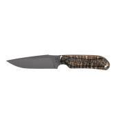 Ніж TB OUTDOOR Commandeur All Purpose Knife Ziricote Wood Handle чорний/коричневий