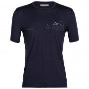 Чоловіча футболка Icebreaker Men Tech Lite II SS Tee Single Line Camp темно-синій