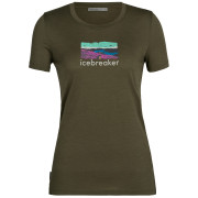 Жіноча футболка Icebreaker Women Tech Lite II SS Tee Trailhead зелений