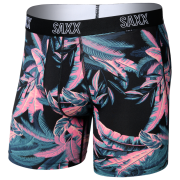 Чоловічі боксери Saxx Droptemp All Day Cooling Boxer Brief чорний/рожевий tropical jungle-black